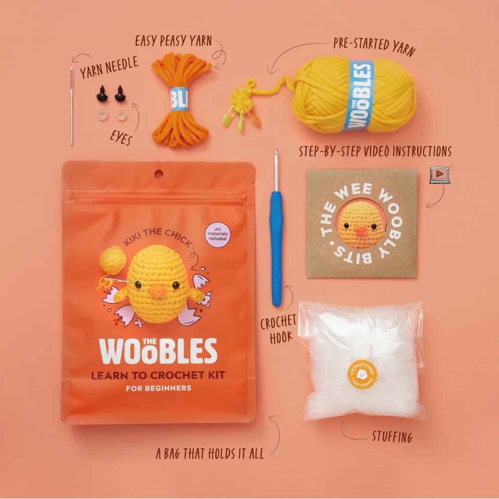 Woobles Learn to Crochet Chick Kit